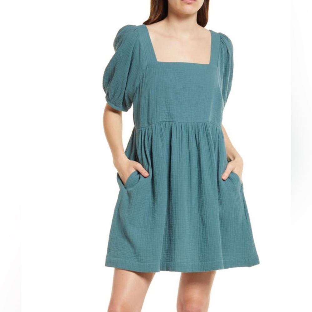 NWT light spun puff sleeve dress